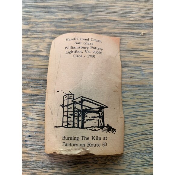 Hand-Carved Williamsburg Pottery Cobalt Salt Glaze Pitcher Circa 1750 Lightfoot - Picture 5 of 6